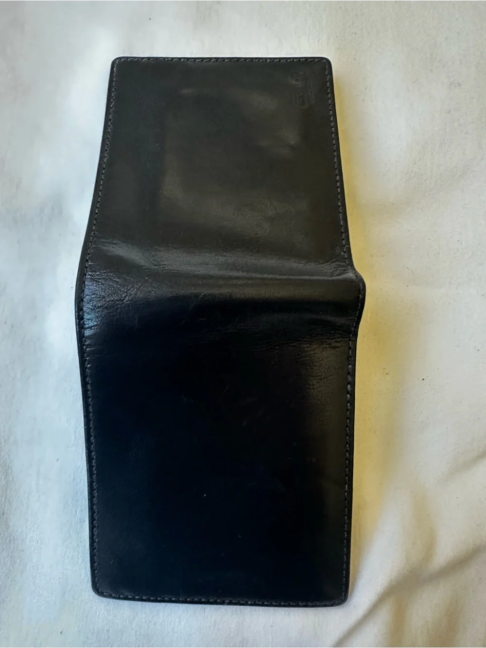 Coach Black Leather BiFold Wallet Men’s ID Window Card Holder Billfold